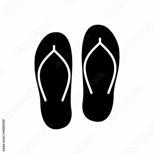 Flip flops icon. Simple, high quality and suitable for your design. Flat design vector illustration on a white background. Summer, beach.