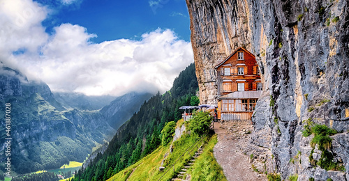 Berggasthaus in den Appenzeller Alpen, Appenzell, Schweiz photo