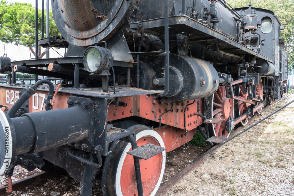 Old abandoned locomotive engine