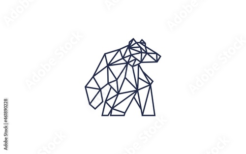 Abstract geometric polar bears abstract logo illustration