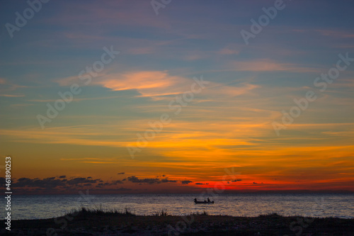  fisherman at sunset in the Ionian sea of Gallipoli © GIUSEPPE