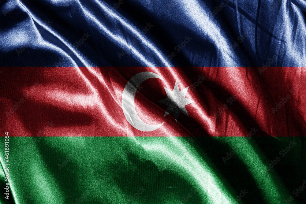 Fototapeta premium Flag painted on the silk background