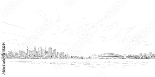 Sydney. Australia. Hand drawn vector illustration.