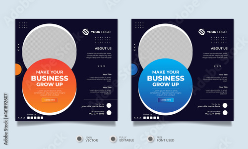 Digital business marketing minimalist social media post layouts for Instagram post	
