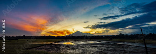 sunrise over the mountain panorama