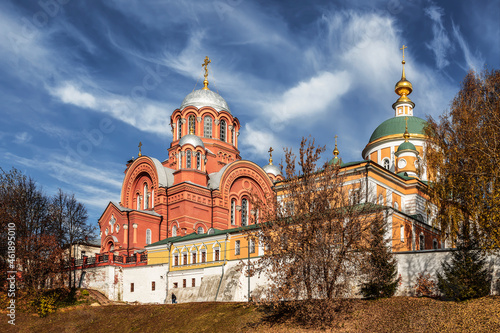 Pokrovsky Convent in the city of Khotkovo, Moscow region. The first mention of the monastery was in 1308. Russia photo