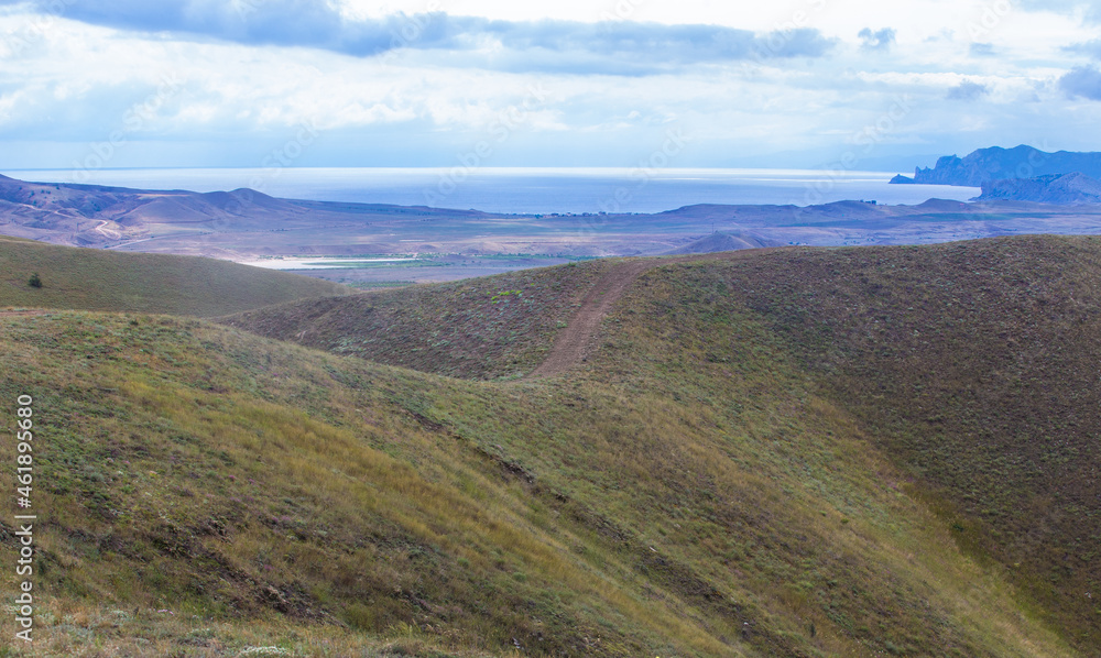 Fototapeta premium sea coast view from the high hills