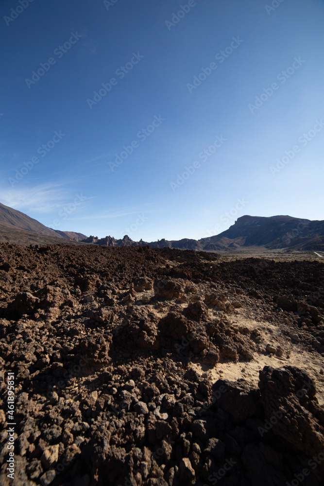 volcanic landscape in island