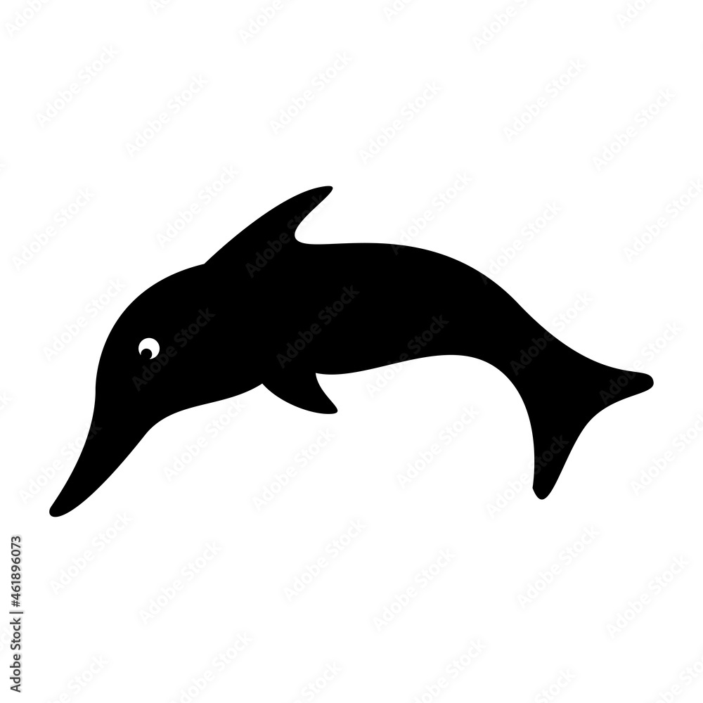 silhouette of a dolphin silhouette of a dolphin