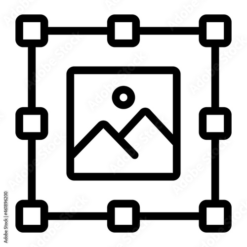 graphic design line icon