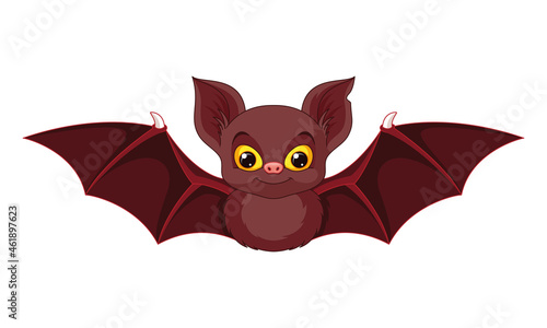Cartoon cute Bat. Cartoon vector illustration
