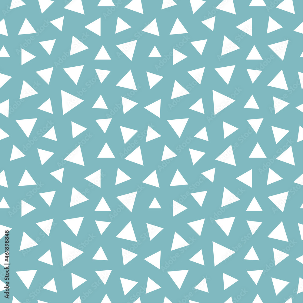Blue seamless pattern with white triangles. Blue seamless pattern with white triangles.