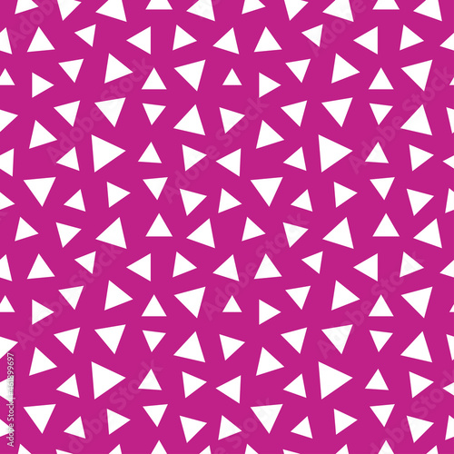 Purple seamless pattern with white triangles.