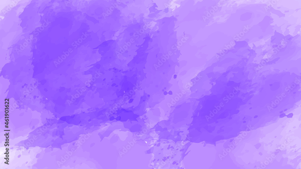 Abstract watercolor background banner, violet color vector texture background. 