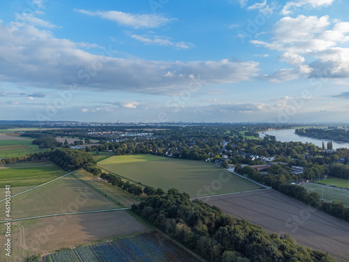 photo of river rhine and some fields from above © just.kev