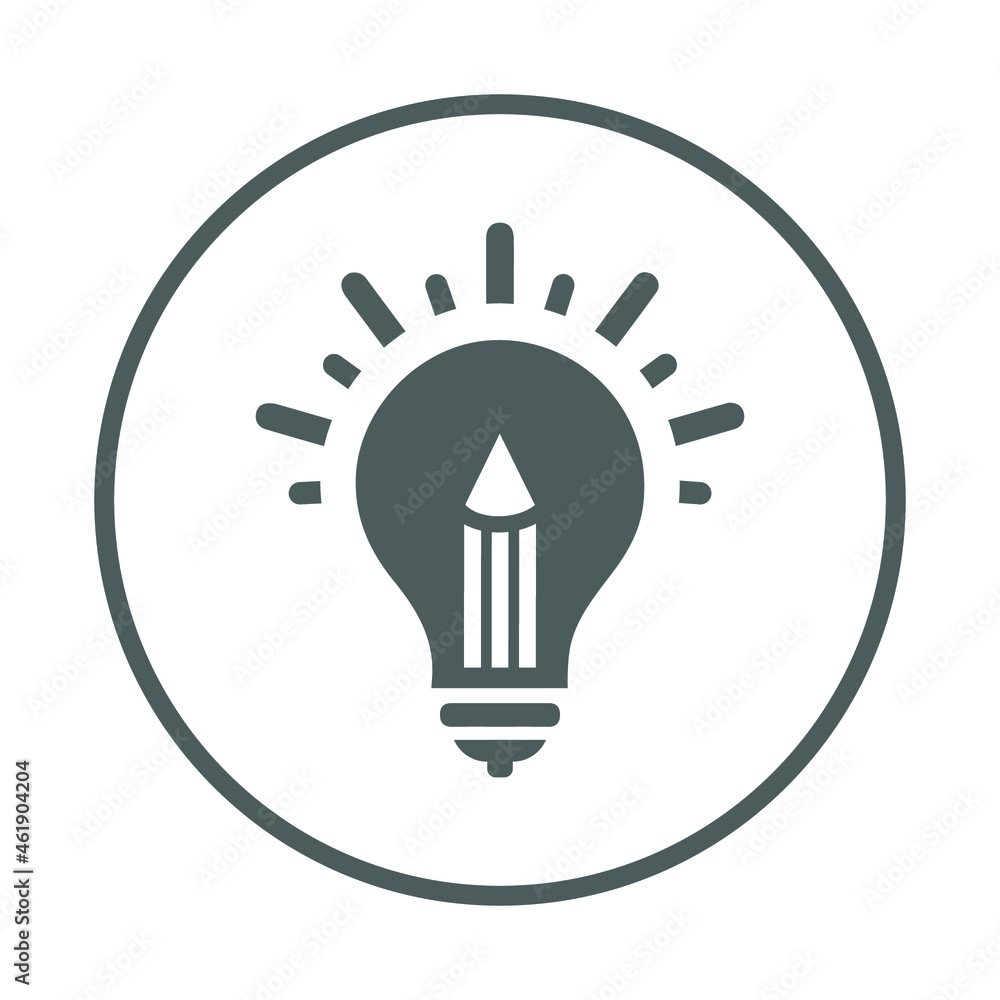Creative, idea icon. Gray vector design Creative, idea icon. Gray vector design
