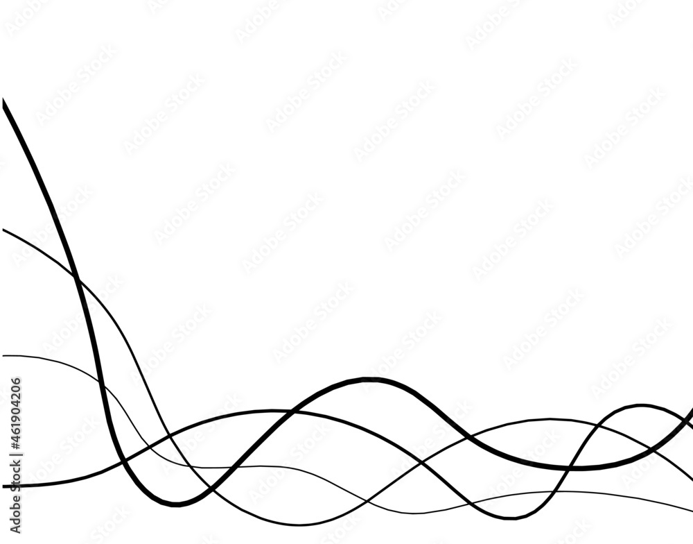 Abstract continuous lines drawing on white as background. Vector Abstract continuous lines drawing on white as background. Vector