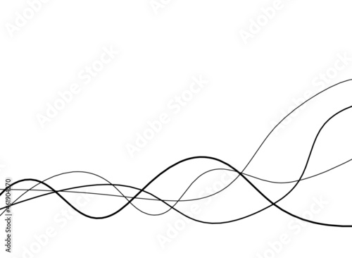 Abstract continuous lines drawing on white as background. Vector