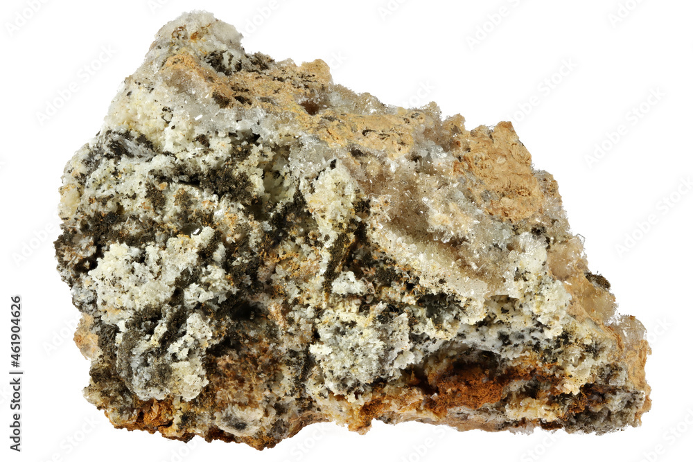 Fototapeta premium hemimorphite from Tiny Arenas, Sardinia isolated on white background