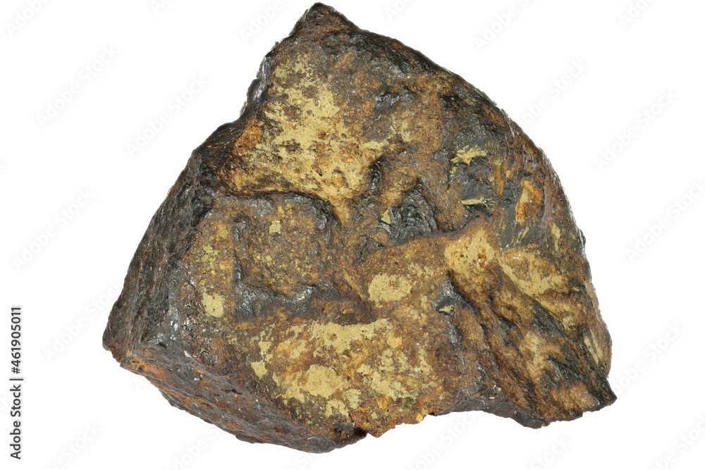 fragment of the Muonionalusta meteorite isolated on white background fragment of the Muonionalusta meteorite isolated on white background
