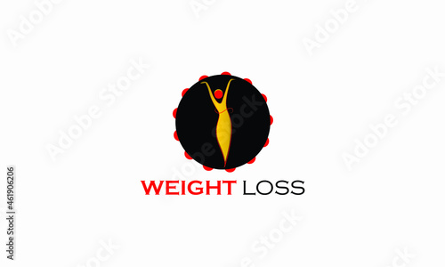 Yoga fitness logo or icon design. Fitness gym or weight loss or fitness training logo or icon.