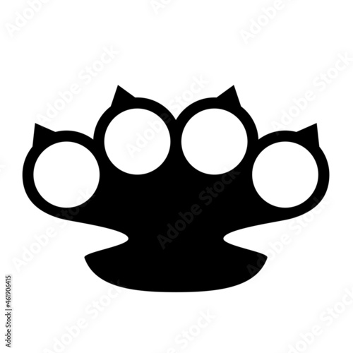 Brass Knuckles monochrome icon isolated on white background