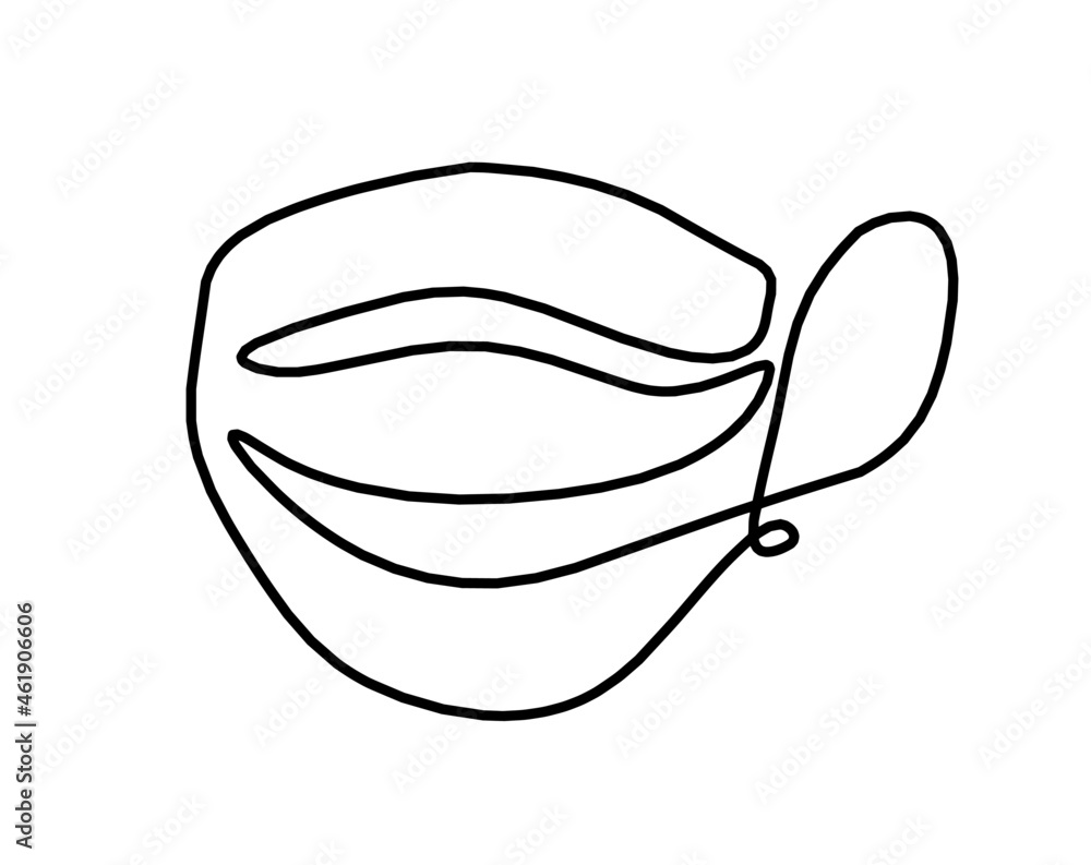 Abstract mask as line drawing on white background. Vector Abstract mask as line drawing on white background. Vector