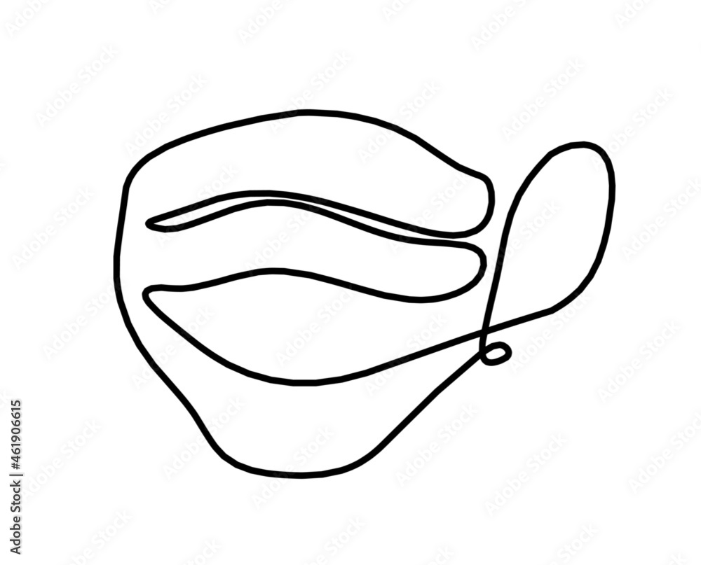 Abstract mask as line drawing on white background. Vector Abstract mask as line drawing on white background. Vector