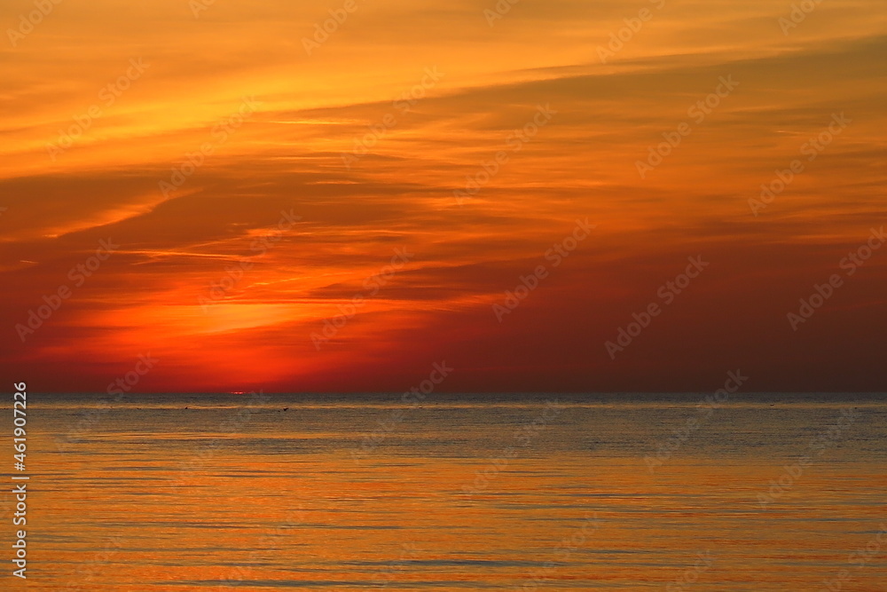 sunset over the sea