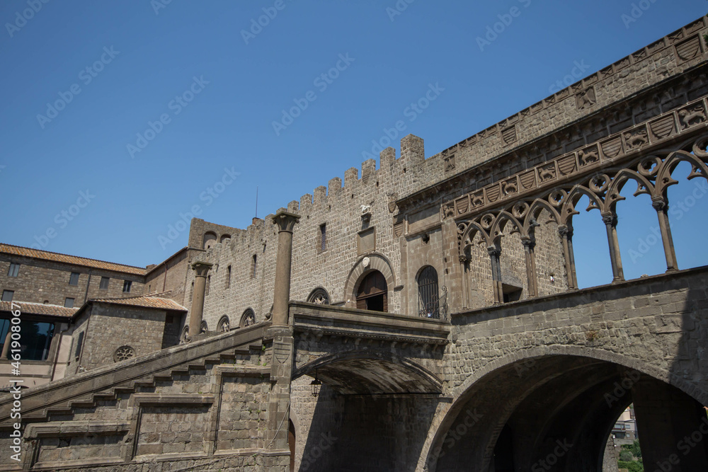 Gothic Palace of the Popes in Viterbo, with frescoes, decorative stonework and city views from its courtyard,is the most important historic monument of Viterbo.The Palace was built in 1254 -1261