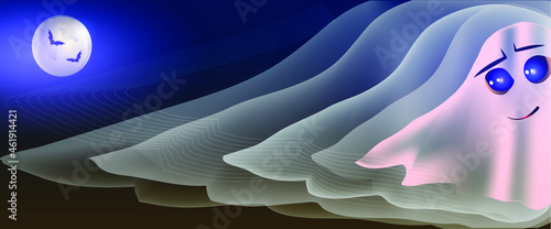 Abstract background with ghosts.