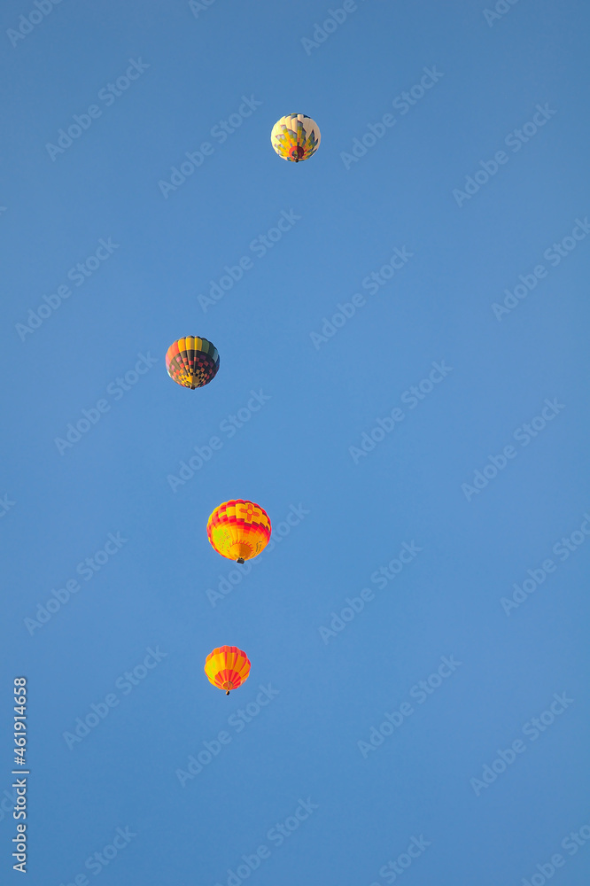 Colorful Hotair Balloon in Flight Colorful Hotair Balloon in Flight