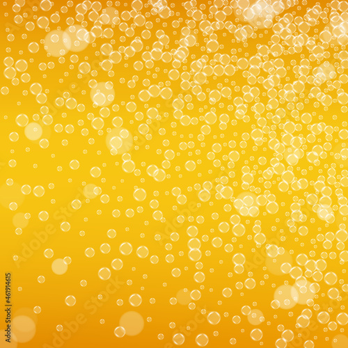 Oktoberfest background. Beer foam. Craft lager splash. Golden fl