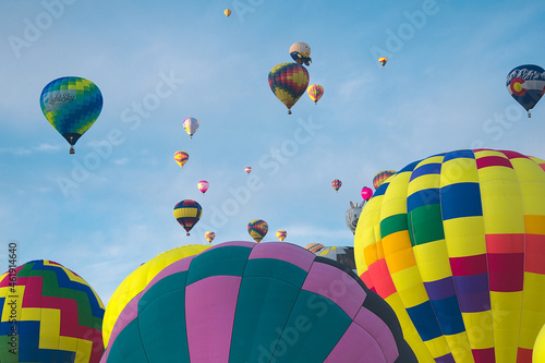 Colorful Hotair Balloon in Flight