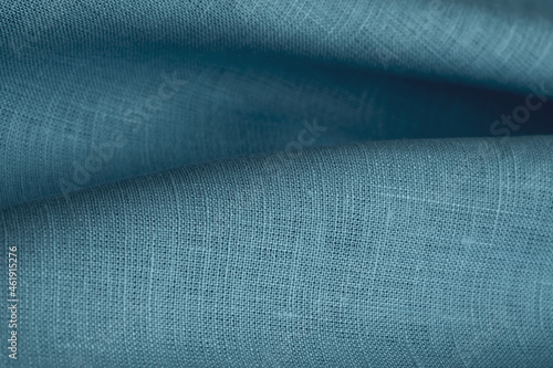 Soft linen blue fabric texture