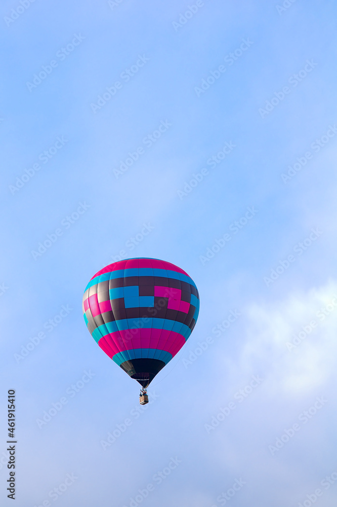 Colorful Hotair Balloon in Flight Colorful Hotair Balloon in Flight