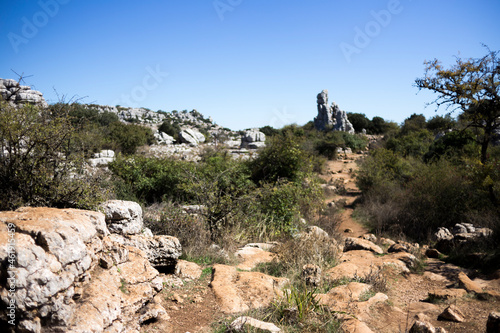 Torcal de Antequera en la provincia de Malaga, comunidad autonoma de Andalucia o Andalusia, pais de España o Spain