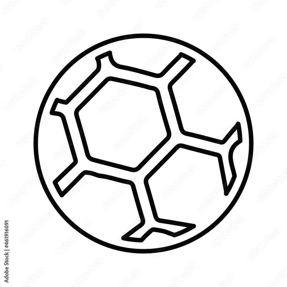 Fototapeta premium Football, sport, game, ball outline icon. Line art design.