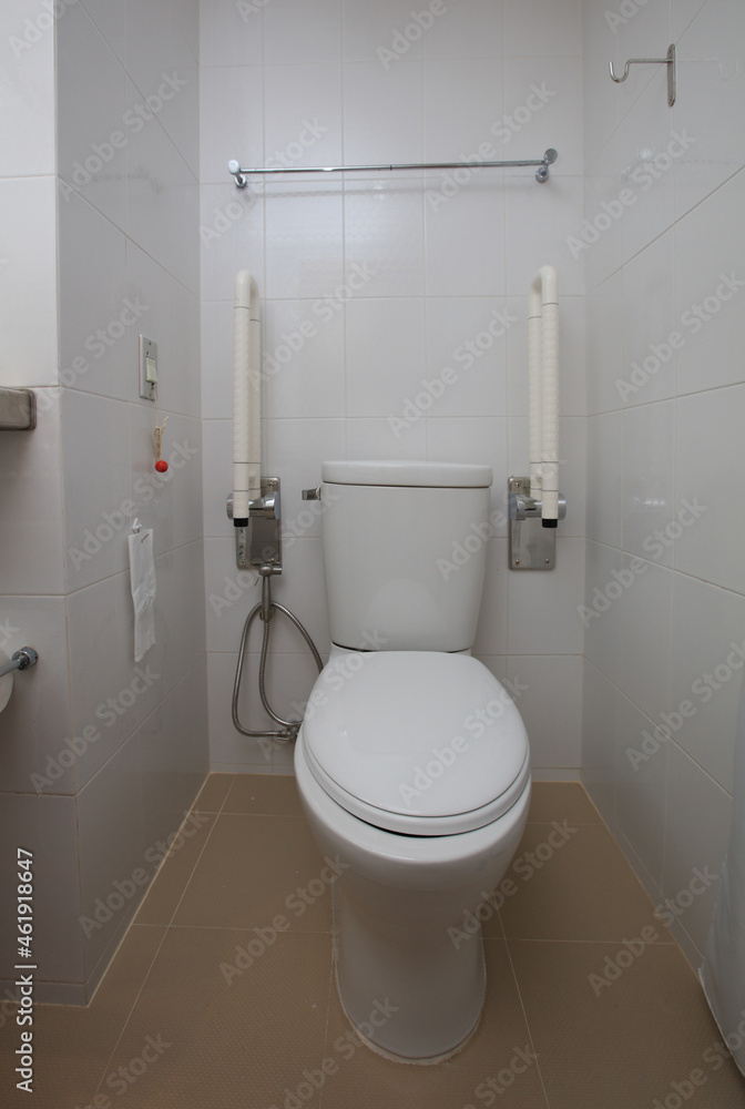 Public disabled toilet for disabled people or elderly Public disabled toilet for disabled people or elderly