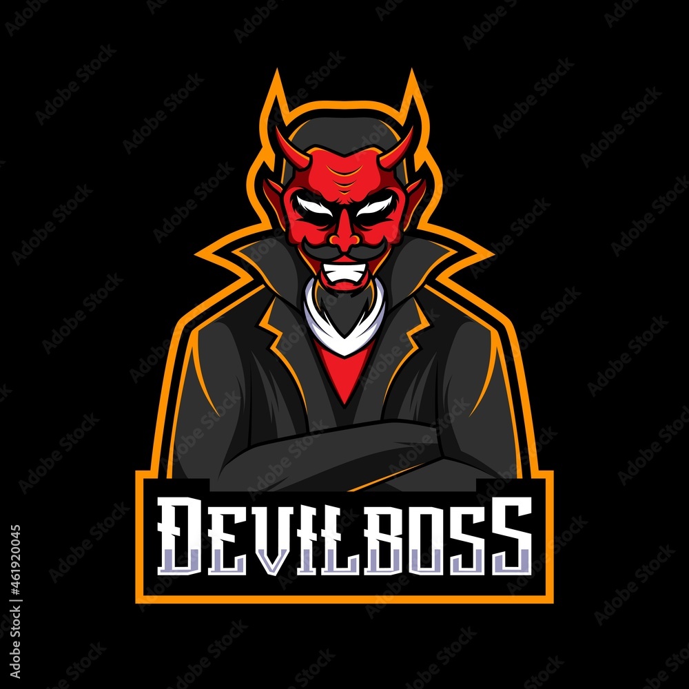 Devil Gaming Mascot Logo Illustration
