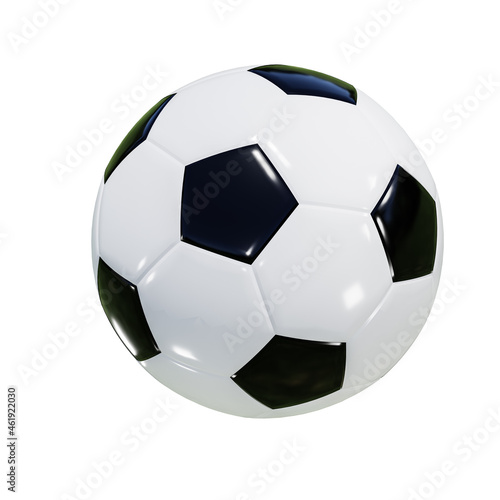 3D Soccer Ball  Football ball isolated  3d illustration.