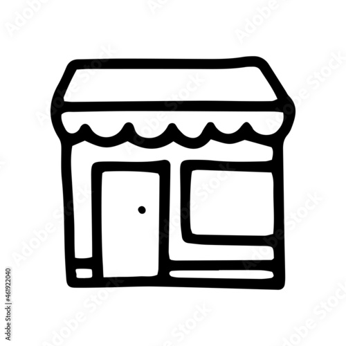 storefront line vector doodle simple icon design