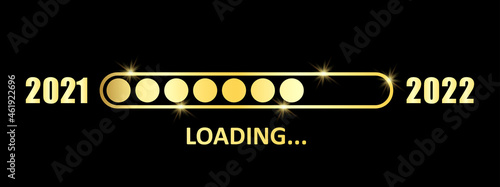 Gold Blaster Load Bar 2022. Expectation of the holiday – stock vector