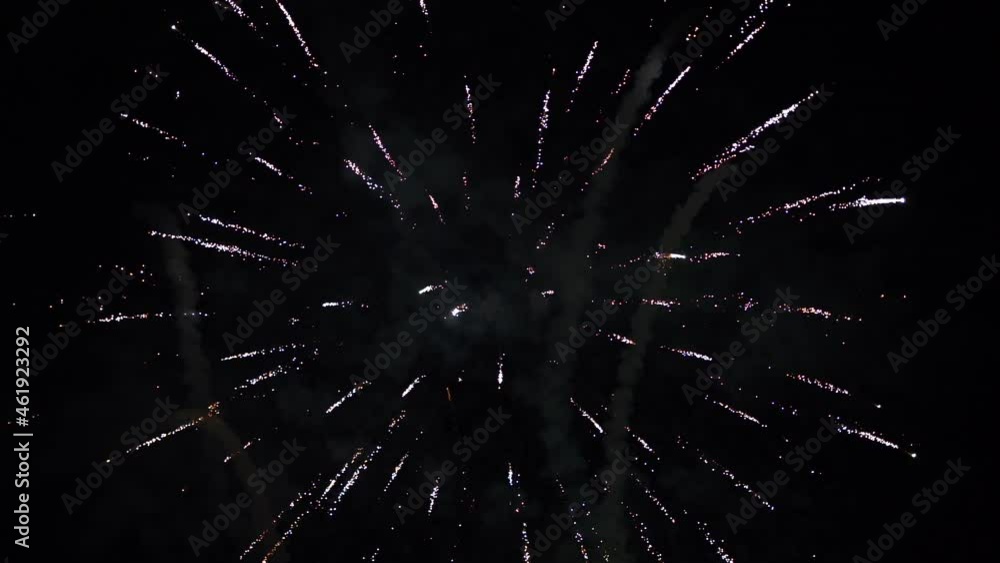 Fireworks salute explosions. Slow motion Fireworks salute explosions. Slow motion
