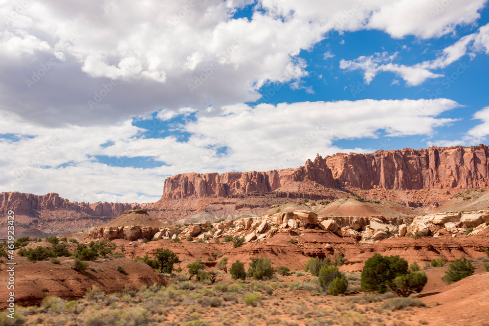 on the road Scenic Byway in Capitol Reef National Park in United States of America