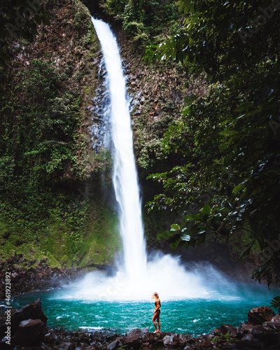 Vertical shot of a La Fortuna Waterfall Alajuela Costa Rica photo