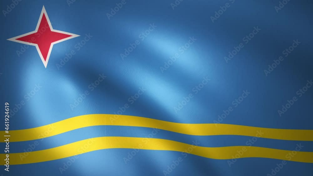 Flag of Aruba Waving in the Wind (CG | LOOP) Flag of Aruba Waving in the Wind (CG | LOOP)