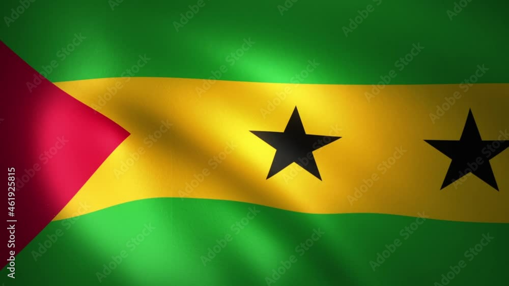 Flag of Sao Tome and Principe Waving in the Wind (CG | LOOP) Flag of Sao Tome and Principe Waving in the Wind (CG | LOOP)