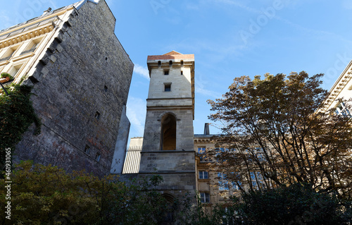 La Tour Jean Sans Peur -John the Fearless Tower in the district of Les Halles was built in 1408 by Duke John the Fearless. Paris, France.