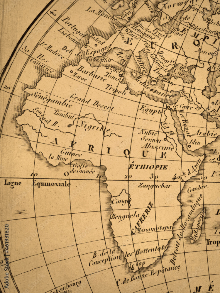アンティークの古地図　アフリカ